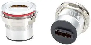 HDMI 1.4 Flush Panel Mount Adapter 4K@30Hz Female to Female Straight Pass Through Extender Socket Threaded Connector for TV Laptop PC Monitor Projector DVD (2PCS) HDMI 1.4 Flush Panel Mount Adapter 4K@30Hz Female to Female Straight Pass Through Extender Socket Threaded Connector for TV Laptop PC Monitor Projector DVD (2PCS)