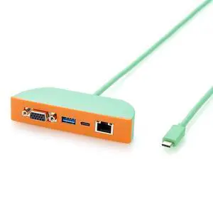 4-in-1 USB C Hub Multiport Adapter, 1080P VGA, RJ45 Gigabit Ethernet, USB 3.2 Gen 2 10Gbps USB-C & USB-A Data Ports, for macOS, Windows, Linux, Projector (0.3M) 4-in-1 USB C Hub Multiport Adapter, 1080P VGA, RJ45 Gigabit Ethernet, USB 3.2 Gen 2 10Gbps USB-C & USB-A Data Ports, for macOS, Windows, Linux, Projector (0.3M)