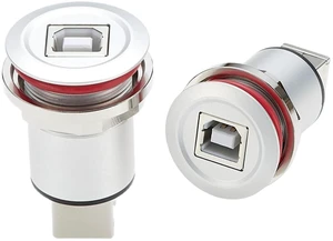 Threaded Fixed USB B Female to Female Gender Changers USB 2.0 Type B Flush Panel Mount Embedded Feed Thru Solderless Adapter for Printers Scanners Data Transferring (2PCS) Threaded Fixed USB B Female to Female Gender Changers USB 2.0 Type B Flush Panel Mount Embedded Feed Thru Solderless Adapter for Printers Scanners Data Transferring (2PCS)