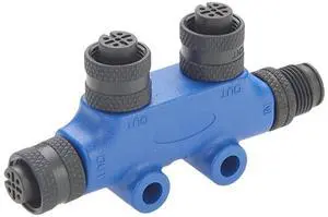 NMEA 2000 N2k T Connector Micro-C M12 Backbone Tee Splitter 2-Port MultiPort IP67 Waterproof Marine Boat Tee for Can Bus DeviceNet CANopen Sensor Actuator Networks (Blue) NMEA 2000 N2k T Connector Micro-C M12 Backbone Tee Splitter 2-Port MultiPort IP67 Waterproof Marine Boat Tee for Can Bus DeviceNet CANopen Sensor Actuator Networks (Blue)