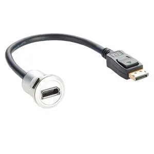 Displayport 1.2 Male to Female Extension Cable 4K@60Hz DP to DP Flush Dash Panel Mount Converter Pass Through Threaded Fixed Bulkhead Adapter Cord for HDTV HD Digital Audio Video(0.3M/1FT) Displayport 1.2 Male to Female Extension Cable 4K@60Hz DP to DP Flush Dash Panel Mount Converter Pass Through Threaded Fixed Bulkhead Adapter Cord for HDTV HD Digital Audio Video(0.3M/1FT)