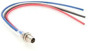 IP67 M8 A-Code 4 Pin Male Connector Receptacle Cable Front Panel Mount Sensor Circular Socket Electrical Cable with Pre-Assembled Pigtail Wires for Industrial Automation, PLCs, Robotics(20cm) IP67 M8 A-Code 4 Pin Male Connector Receptacle Cable Front Panel Mount Sensor Circular Socket Electrical Cable with Pre-Assembled Pigtail Wires for Industrial Automation, PLCs, Robotics(20cm)