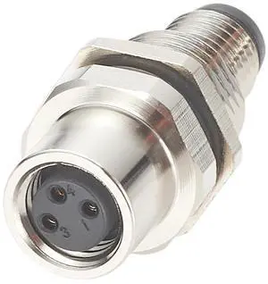 M8 A-Code 3 Pin Male to Female Bulkhead Connector Straight Industrial Sensor Circular Connector IP67 Shielded Feedthrough Panel Mount Socket Receptacle For Control Cabinet I/O System Automation (1PCS) M8 A-Code 3 Pin Male to Female Bulkhead Connector Straight Industrial Sensor Circular Connector IP67 Shielded Feedthrough Panel Mount Socket Receptacle For Control Cabinet I/O System Automation (1PCS)