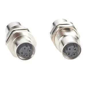 M12 D Code 4 Pin Bulkhead Connector Profinet IP67 Shielded Female to Female Gender Changer Panel Mount Cat5 Ethernet Circular Connector Socket for EtherCAT Modbus-TCP Sensor PLC (2PCS) M12 D Code 4 Pin Bulkhead Connector Profinet IP67 Shielded Female to Female Gender Changer Panel Mount Cat5 Ethernet Circular Connector Socket for EtherCAT Modbus-TCP Sensor PLC (2PCS)
