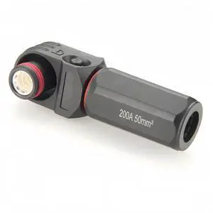 Right Angle Energy Storage System Power Connector IP67 Waterproof 200A 50mm² Single Core HV Battery Storage Plug,1PC (Black, 200A) Right Angle Energy Storage System Power Connector IP67 Waterproof 200A 50mm² Single Core HV Battery Storage Plug,1PC (Black, 200A)