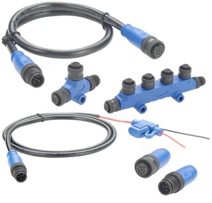 NMEA 2000 N2K Starter Kit Marine Grade Backbone Drop Cable T Connector 4 Port Tees Terminators Power Cable with Fuse for Lowrance Simrad B&G Navico Garmin Networks (Kit 2) NMEA 2000 N2K Starter Kit Marine Grade Backbone Drop Cable T Connector 4 Port Tees Terminators Power Cable with Fuse for Lowrance Simrad B&G Navico Garmin Networks (Kit 2)