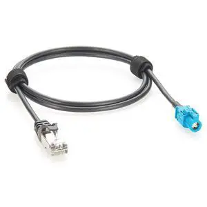 RJ45 8P8C to HSD LVDS Cable 1Gbps HSD 4 Pin Z Code Female to RJ45 Male Cat5e Ethernet Network LAN Cable Shielded High-Speed Data for Car Infotainment, ADAS, Automotive Camera(1M/3.28FT) RJ45 8P8C to HSD LVDS Cable 1Gbps HSD 4 Pin Z Code Female to RJ45 Male Cat5e Ethernet Network LAN Cable Shielded High-Speed Data for Car Infotainment, ADAS, Automotive Camera(1M/3.28FT)