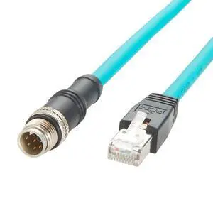 M12 8Pin A Code to RJ45 CAT6A Industrial Ethernet Cable M12 Male to RJ45 GigE Vision Patch Cord High Flex Shielded Extension Cable Compatible Cognex Basler Industrial Camera Barcode Reader (2M/6.6FT) M12 8Pin A Code to RJ45 CAT6A Industrial Ethernet Cable M12 Male to RJ45 GigE Vision Patch Cord High Flex Shielded Extension Cable Compatible Cognex Basler Industrial Camera Barcode Reader (2M/6.6FT)