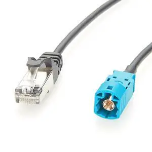 RJ45 to HSD Z Code 4 Pin Male Automotive LVDS Cable 1Gbps Cat5e Ethernet Network LAN Shielded High-Speed Cable for Infotainment, Car Camera, ADAS, in-Vehicle Communications(1M/3.28FT) RJ45 to HSD Z Code 4 Pin Male Automotive LVDS Cable 1Gbps Cat5e Ethernet Network LAN Shielded High-Speed Cable for Infotainment, Car Camera, ADAS, in-Vehicle Communications(1M/3.28FT)
