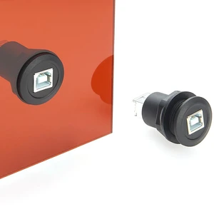 Round Panel Mount USB B Adapter Type B Socket Female to USB 2.0 B Female Panel Mount Printer Connector (1pcs) Round Panel Mount USB B Adapter Type B Socket Female to USB 2.0 B Female Panel Mount Printer Connector (1pcs)