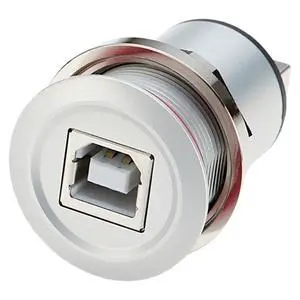 Threaded Fixed USB B to A Flush Panel Mount Adapter USB 2.0 Female to Type B Female Printer Data Transfer Round Connector Feed Thru Bulkhead Coupler for Scanner External Hard Drive (1PCS) Threaded Fixed USB B to A Flush Panel Mount Adapter USB 2.0 Female to Type B Female Printer Data Transfer Round Connector Feed Thru Bulkhead Coupler for Scanner External Hard Drive (1PCS)