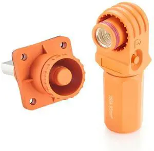 1 Set Battery Energy Storage Connector 350A 95mm² High Current HV Connectors Quick Plug Terminal Right Angle Plug and Socket IP67 Waterproof Power Adapter (Orange, 350A) 1 Set Battery Energy Storage Connector 350A 95mm² High Current HV Connectors Quick Plug Terminal Right Angle Plug and Socket IP67 Waterproof Power Adapter (Orange, 350A)