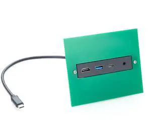 Screw Panel Mount USB C Hub, 4-in-1 Multiport Adapter with 4K@60Hz HDMI, 10Gbps USB-A & USB-C Data Ports, 3.5mm Audio Headphone & Microphone Jack, for Embedded System, PC, Control Cabinets (1.5M) Screw Panel Mount USB C Hub, 4-in-1 Multiport Adapter with 4K@60Hz HDMI, 10Gbps USB-A & USB-C Data Ports, 3.5mm Audio Headphone & Microphone Jack, for Embedded System, PC, Control Cabinets (1.5M)