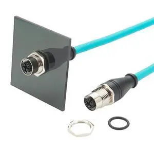 M12 8Pin X Code Male to Female Extension Cable M12 Bulkhead Panel Mount CAT6A Industrial Ethernet GigE Cable High Flex Shielded S/FTP Compatible Cognex Industrial Camera Ethernet Switches(0.3M/1FT) M12 8Pin X Code Male to Female Extension Cable M12 Bulkhead Panel Mount CAT6A Industrial Ethernet GigE Cable High Flex Shielded S/FTP Compatible Cognex Industrial Camera Ethernet Switches(0.3M/1FT)