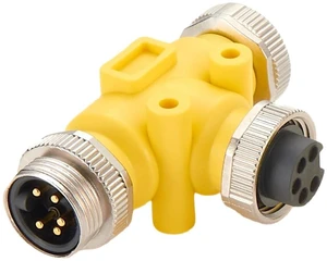3 Way Mini-Change 7/8"-16UNF Circular Connector IP67 7/8" 5 Pin Male to Female Tee Splitter T Distributor Backbone Trunk Cable T Connector for DeviceNet Canopen NMEA 2000 Profibus IO-Link (5Pin) 3 Way Mini-Change 7/8"-16UNF Circular Connector IP67 7/8" 5 Pin Male to Female Tee Splitter T Distributor Backbone Trunk Cable T Connector for DeviceNet Canopen NMEA 2000 Profibus IO-Link (5Pin)