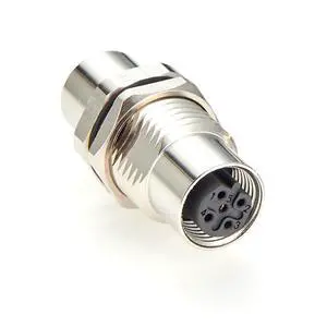 M12 B Code 5Pin Bulkhead Connector IP67 M12 Female to Female Panel Mount Circular Connector Socket Shielded Receptacle for PROFIBUS, Sensors, Control Panels (1PC) M12 B Code 5Pin Bulkhead Connector IP67 M12 Female to Female Panel Mount Circular Connector Socket Shielded Receptacle for PROFIBUS, Sensors, Control Panels (1PC)