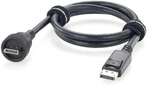 DisplayPort 1.2 Male to Male Cable 4K@60Hz IP67 Waterproof DP Cable with Threaded Bulkhead Panel Mount (6FT) DisplayPort 1.2 Male to Male Cable 4K@60Hz IP67 Waterproof DP Cable with Threaded Bulkhead Panel Mount (6FT)