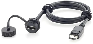 Waterproof Panel Mount DisplayPort 1.2 Male to Female Extension Cable (2FT) Waterproof Panel Mount DisplayPort 1.2 Male to Female Extension Cable (2FT)