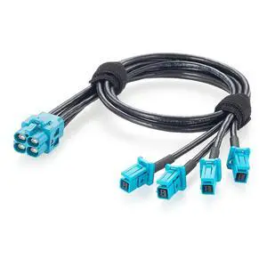 4-in-1 H-MTD Z Code Female to MATEnet Female Automotive Ethernet Splitter Cable 10Gbps E6K10D-1CAZ5-Z to 2302454-9 for ADAS, Robotaxi (0.5M/1.64FT) 4-in-1 H-MTD Z Code Female to MATEnet Female Automotive Ethernet Splitter Cable 10Gbps E6K10D-1CAZ5-Z to 2302454-9 for ADAS, Robotaxi (0.5M/1.64FT)