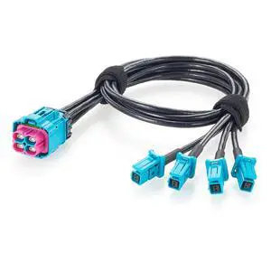 IP67 Waterproof 4-in-1 H-MTD Z Code Female to MATEnet Female Automotive Ethernet Cable 10Gbps E6K14D-1CAZ5-Z to 2302454-9 IP67 Waterproof 4-in-1 H-MTD Z Code Female to MATEnet Female Automotive Ethernet Cable 10Gbps E6K14D-1CAZ5-Z to 2302454-9