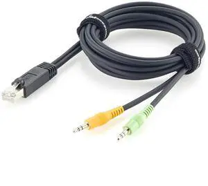 RJ45 Male to Dual 3.5mm 1/8" TRS Stereo Audio Cable for AXIA (1.8M/6FT) RJ45 Male to Dual 3.5mm 1/8" TRS Stereo Audio Cable for AXIA (1.8M/6FT)