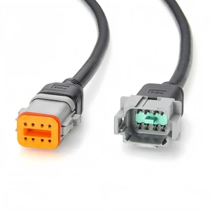 Deutsch DT 8 Pin Male to Female Cable 16AWG Waterproof Automotive Wiring DT04-8P to DT06-8S for Agricultural Machinery (8Pin, 2M/6.6FT) Deutsch DT 8 Pin Male to Female Cable 16AWG Waterproof Automotive Wiring DT04-8P to DT06-8S for Agricultural Machinery (8Pin, 2M/6.6FT)