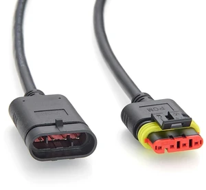 4 Pin TE AMP Superseal 1.5 Series Cable Assembly Waterproof Automotive Male to Female Connector 282106-1 282088-1 (4Pin, 2M/6.6FT) 4 Pin TE AMP Superseal 1.5 Series Cable Assembly Waterproof Automotive Male to Female Connector 282106-1 282088-1 (4Pin, 2M/6.6FT)