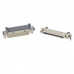 SCSI VHDCI 68 Pin Female Connector, Right Angle SMT PCB Mount Receptacle, 0.8mm Pitch (30PCS) SCSI VHDCI 68 Pin Female Connector, Right Angle SMT PCB Mount Receptacle, 0.8mm Pitch (30PCS)