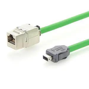 IX Industrial A Key Male to RJ45 CAT6A Keystone Jack Cable IX40G-A-10S-CV(7.0) 10Gbps Industrial Ethernet Network Cable for PLC, Automation, Machine Vision, Robotics (0.2M/0.66FT) IX Industrial A Key Male to RJ45 CAT6A Keystone Jack Cable IX40G-A-10S-CV(7.0) 10Gbps Industrial Ethernet Network Cable for PLC, Automation, Machine Vision, Robotics (0.2M/0.66FT)
