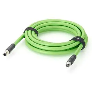 PROFINET M8 D-Code 4 Pin Male to Female Extension Cable 100Mbps CAT5E SFTP Shielded Industrial Ethernet Cable High Flex Drag Chain for PLC, EtherCAT, EtherNet/IP, Robotics, I/O Modules (3M/9.84FT) PROFINET M8 D-Code 4 Pin Male to Female Extension Cable 100Mbps CAT5E SFTP Shielded Industrial Ethernet Cable High Flex Drag Chain for PLC, EtherCAT, EtherNet/IP, Robotics, I/O Modules (3M/9.84FT)