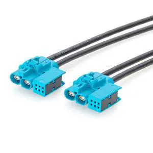 Rosenberger 99K1HG-1CAZ5-Z H-MTD Z Code Dual-Port Female Automotive Ethernet Cable 10Gbps 100 Shielded Vehicle Network Cable with 6 Pin MQS Contacts for ADAS, ECU, LiDAR, Domain Controller(2M/6.6FT) Rosenberger 99K1HG-1CAZ5-Z H-MTD Z Code Dual-Port Female Automotive Ethernet Cable 10Gbps 100 Shielded Vehicle Network Cable with 6 Pin MQS Contacts for ADAS, ECU, LiDAR, Domain Controller(2M/6.6FT)