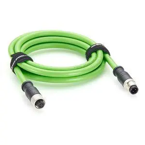 PROFINET M12 D-Code 4 Pin Male to Female Industrial Ethernet Cable 100Mbps CAT5e SFTP Shielded IP67 High Flex Drag Chain for EtherCAT, PLC, Robotics, Machine Vision, Automation (5M/16.4FT) PROFINET M12 D-Code 4 Pin Male to Female Industrial Ethernet Cable 100Mbps CAT5e SFTP Shielded IP67 High Flex Drag Chain for EtherCAT, PLC, Robotics, Machine Vision, Automation (5M/16.4FT)