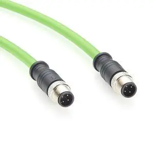 PROFINET M12 D-Coded 4 Pin Male to Male Industrial Ethernet Cable CAT5e Shielded IP67 High Flex Drag Chain Cable for EtherCAT, PLC, Robot, Industrial Switch, Machine Vision, I/O Modules (2M/6.6FT) PROFINET M12 D-Coded 4 Pin Male to Male Industrial Ethernet Cable CAT5e Shielded IP67 High Flex Drag Chain Cable for EtherCAT, PLC, Robot, Industrial Switch, Machine Vision, I/O Modules (2M/6.6FT)