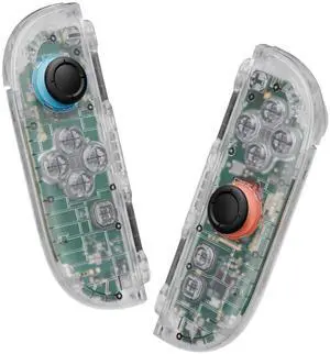 DIY Replacement Shell Buttons for Joycon 2, Custom Full Set Housing Case + Decorative Strips + Middle Bracket + Buttons + Tools for Nintendo Switch 2 Controller - Deluxe Version - Clear @ DIY Replacement Shell Buttons for Joycon 2, Custom Full Set Housing Case + Decorative Strips + Middle Bracket + Buttons + Tools for Nintendo Switch 2 Controller - Deluxe Version - Clear @