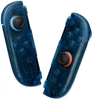 DIY Replacement Shell Buttons for Joycon 2, Custom Full Set Housing Case + Decorative Strips + Middle Bracket + Buttons for Nintendo Switch 2 Controller - Deluxe Version - Clear Blue @ DIY Replacement Shell Buttons for Joycon 2, Custom Full Set Housing Case + Decorative Strips + Middle Bracket + Buttons for Nintendo Switch 2 Controller - Deluxe Version - Clear Blue @