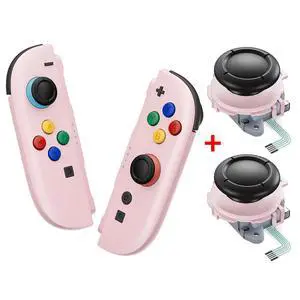 Deluxe Version Replacement Shell Buttons + 3D Joystick for Nintendo Switch 2 JoyCon - Cherry Blossoms Pink @ Deluxe Version Replacement Shell Buttons + 3D Joystick for Nintendo Switch 2 JoyCon - Cherry Blossoms Pink @