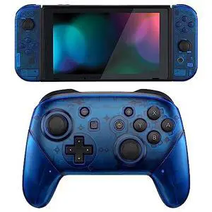 Clear Blue Replacement Full Set Shell for Nintendo Switch & Switch Pro Controller @ Clear Blue Replacement Full Set Shell for Nintendo Switch & Switch Pro Controller @