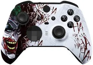 Clown HAHAHA Replacement Faceplate Cover for Xbox One Elite Controller Series 2 (Model 1797), Soft Touch Front Housing Shell Case & Accent Rings for Xbox Elite Series 2 Core Controller @ Clown HAHAHA Replacement Faceplate Cover for Xbox One Elite Controller Series 2 (Model 1797), Soft Touch Front Housing Shell Case & Accent Rings for Xbox Elite Series 2 Core Controller @