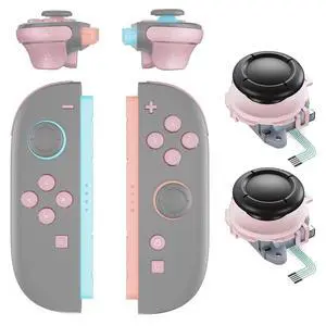 Replacement Full Set Buttons + 3D Joystick for Nintendo Switch 2 JoyCon - Cherry Blossoms Pink @ Replacement Full Set Buttons + 3D Joystick for Nintendo Switch 2 JoyCon - Cherry Blossoms Pink @