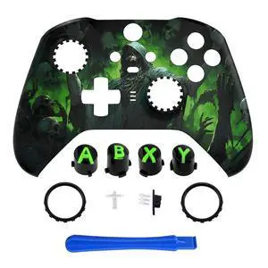Dark Carnival Patterned Faceplate Shell + Three-Tone ABXY Button for Xbox Elite 2 Core Controller @ Dark Carnival Patterned Faceplate Shell + Three-Tone ABXY Button for Xbox Elite 2 Core Controller @