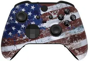 Impression US Flag Replacement Faceplate Cover for Xbox One Elite Controller Series 2 (Model 1797), Soft Touch Front Housing Shell & Accent Rings for Xbox Elite Series 2 Core Controller @ Impression US Flag Replacement Faceplate Cover for Xbox One Elite Controller Series 2 (Model 1797), Soft Touch Front Housing Shell & Accent Rings for Xbox Elite Series 2 Core Controller @