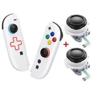 Deluxe Version Replacement D-Pad Shell Buttons + 3D Joystick for Nintendo Switch 2 JoyCon - White @ Deluxe Version Replacement D-Pad Shell Buttons + 3D Joystick for Nintendo Switch 2 JoyCon - White @