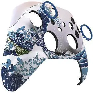 ASR Version Custom Shell for Xbox Series X/S Controller - Anti Sticks Rubbing Rings - Replacement Accessories Front Cover Faceplate for Xbox Core Wireless Controller - The Great Wave @ ASR Version Custom Shell for Xbox Series X/S Controller - Anti Sticks Rubbing Rings - Replacement Accessories Front Cover Faceplate for Xbox Core Wireless Controller - The Great Wave @