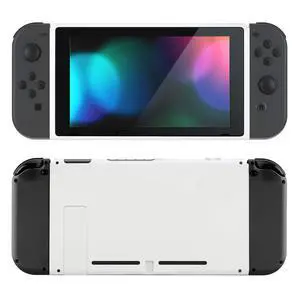 White Soft Touch Grip Faceplate Backplate DIY Replacement Housing Shell Case for Nintendo Switch Console with Kickstand JoyCon Console NOT Included @ White Soft Touch Grip Faceplate Backplate DIY Replacement Housing Shell Case for Nintendo Switch Console with Kickstand JoyCon Console NOT Included @
