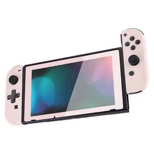 Pink Dpad Version Joycon Handheld Controller Housing with Full Set Buttons, Custom Replacment Shell Case with Colorful Border Tempered Glass Screen Protector for Nintendo Switch Joy-Con @ Pink Dpad Version Joycon Handheld Controller Housing with Full Set Buttons, Custom Replacment Shell Case with Colorful Border Tempered Glass Screen Protector for Nintendo Switch Joy-Con @