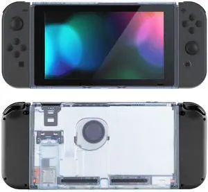 Clear Glacier Blue Faceplate Backplate DIY Replacement Housing Shell Case for Nintendo Switch Console with Kickstand JoyCon Console NOT Included @ Clear Glacier Blue Faceplate Backplate DIY Replacement Housing Shell Case for Nintendo Switch Console with Kickstand JoyCon Console NOT Included @