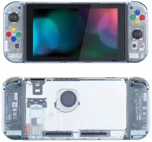 Clear Glacier Blue Front Back Plate for Nintendo Switch Console, NS Joycon Handheld Controller Housing with Colorful Buttons, Replacement Shell for Nintendo Switch - Switch NOT Included @ Clear Glacier Blue Front Back Plate for Nintendo Switch Console, NS Joycon Handheld Controller Housing with Colorful Buttons, Replacement Shell for Nintendo Switch - Switch NOT Included @