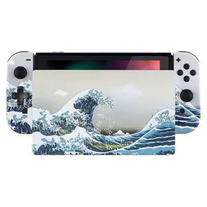 Soft Touch The Great Wave Joycon Housing Shell (D-Pad Version) with Full Set Buttons for Nintendo Switch, Replacement Faceplate for Nintendo Switch Dock Joy-Con Dock NOT Included @ Soft Touch The Great Wave Joycon Housing Shell (D-Pad Version) with Full Set Buttons for Nintendo Switch, Replacement Faceplate for Nintendo Switch Dock Joy-Con Dock NOT Included @