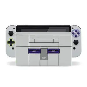 Classics SNES Style Soft Touch Joycon Housing Shell (D-Pad Version) with Full Set Buttons for Nintendo Switch, Replacement Faceplate for Nintendo Switch Dock Joy-Con Dock NOT Included @ Classics SNES Style Soft Touch Joycon Housing Shell (D-Pad Version) with Full Set Buttons for Nintendo Switch, Replacement Faceplate for Nintendo Switch Dock Joy-Con Dock NOT Included @