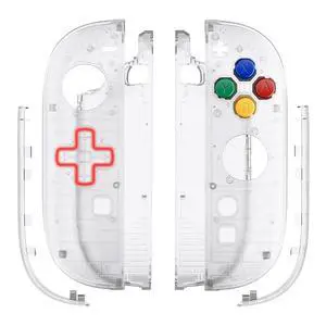DIY Replacement Shell (D-Pad Version) with Buttons for Joycon 2, Custom Housing Faceplate Case + Decorative Strips + ABXY Dpad for Nintendo Switch 2 Controller - Essence Version - Clear @ DIY Replacement Shell (D-Pad Version) with Buttons for Joycon 2, Custom Housing Faceplate Case + Decorative Strips + ABXY Dpad for Nintendo Switch 2 Controller - Essence Version - Clear @